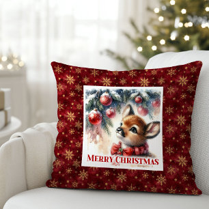Coussin Scène hivernale tendre décoration de chambre pour