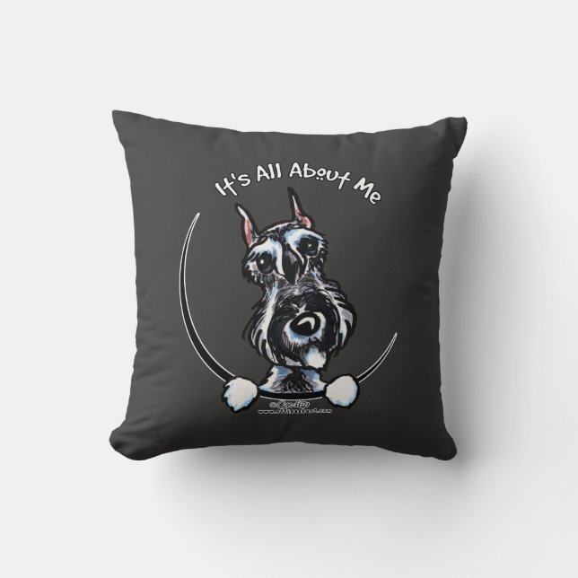 Coussin Schnauzer de poivre de sel IAAM (Recto)