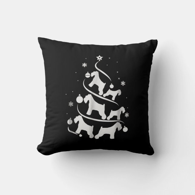 Coussin schnauzer miniature amoureux des chiens d'arbre de (Recto)
