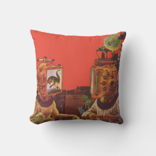 Coussin Science-fiction vintage, casques Alien Steam Punk