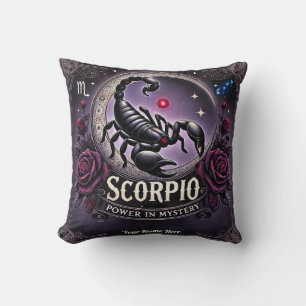 Coussin Scorpio "Power in Mystery" Jetez l'oreiller