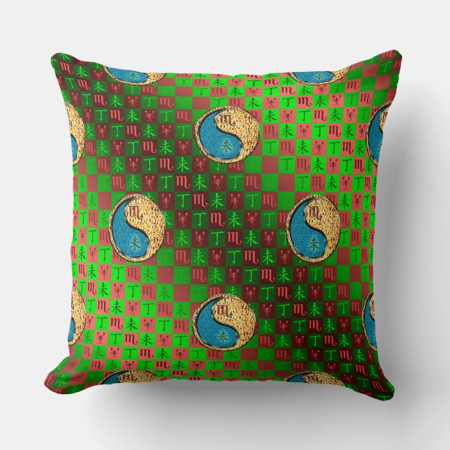 Coussin Scorpion & Chèvre de Feu (Recto)
