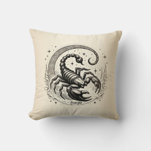 Coussin Scorpion Croissant Lune Astrologie Zodiac Scorpio