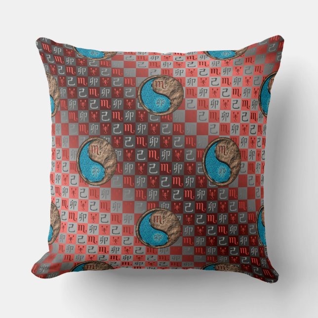 Coussin Scorpion & Lapin de Terre (Recto)