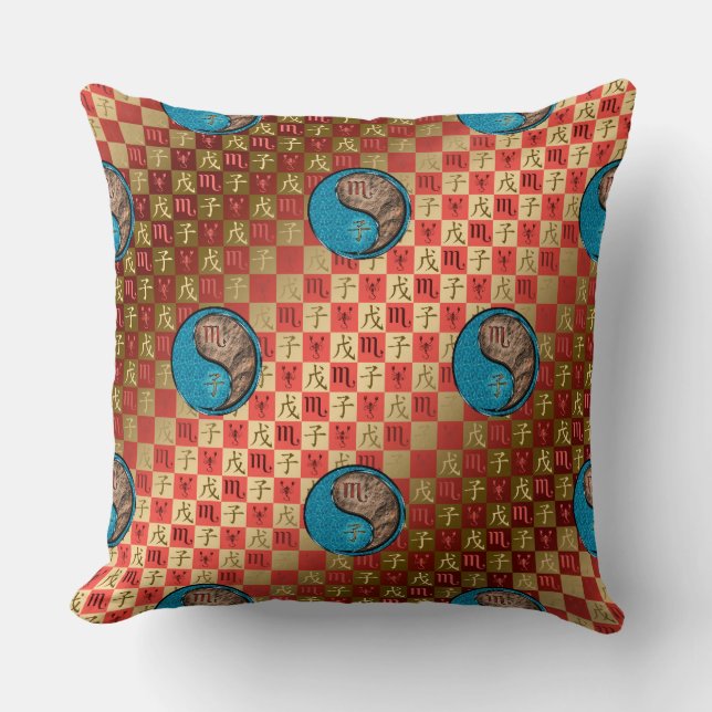 Coussin Scorpion & Rat de terre (Recto)