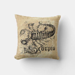 Coussin Scorpion Zodiac vintage