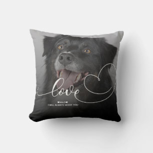 Coussin Script Cœur Amour   Photo d'Animal 