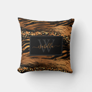Coussin Script de Parties scintillant moderne monogramme