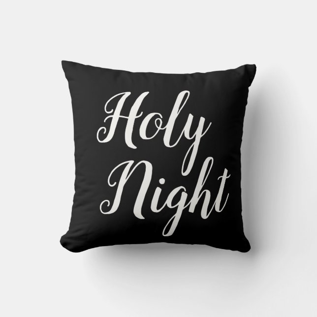 Coussin script HOLY NIGHT | (Recto)