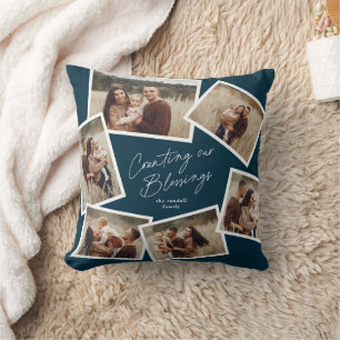 Coussin Script moderne 6 Collage photo Noël