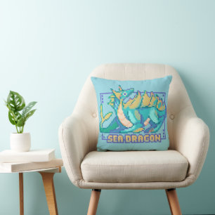Coussin Sea Dragon, Pixel Art, pixel