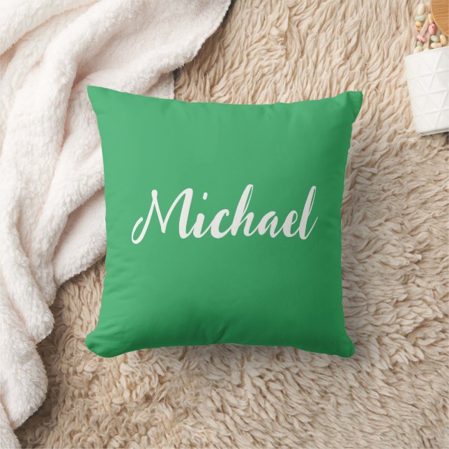 Coussin Sea Green Custom Votre Propre Nom Élégant (Couverture)