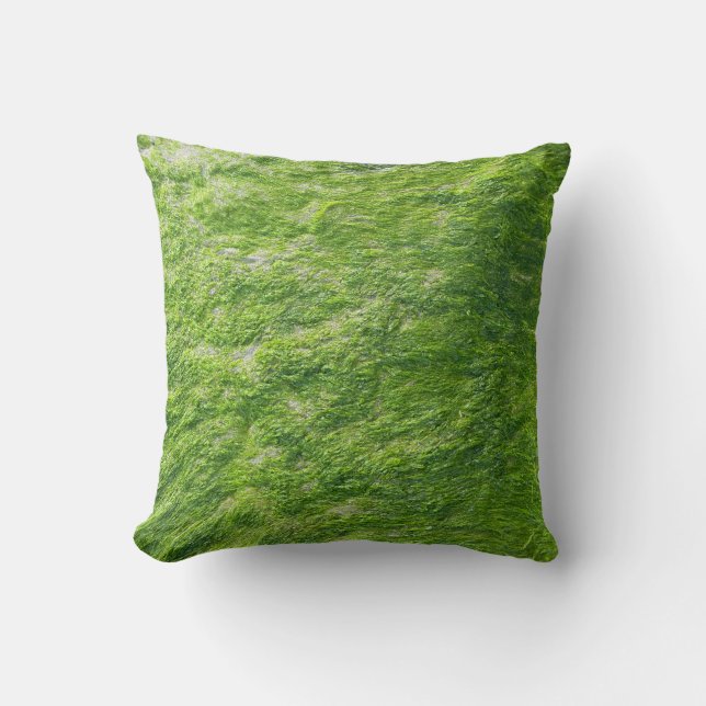 Coussin Sea Moss Green Nature Plage d'herbe Nautique (Recto)