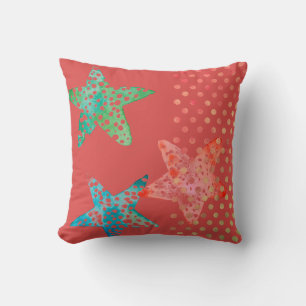 Coussin Sea Stars, Star Fish and Dots - Balnéaire