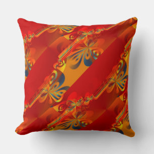 Coussin Seamless Graphic Design - rouge orange I