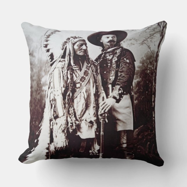 Coussin Séance Taureau en chef (1831-90) en tournée avec (Recto)