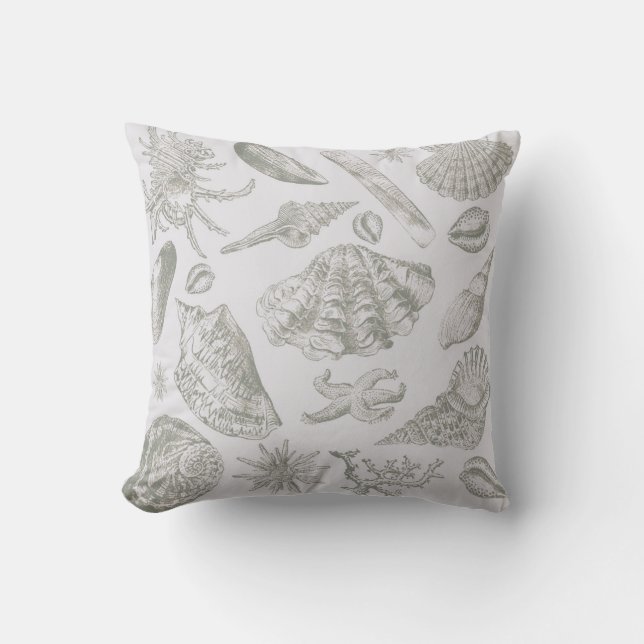Coussin Seashell Soft Antique Art Beach Shops (Recto)