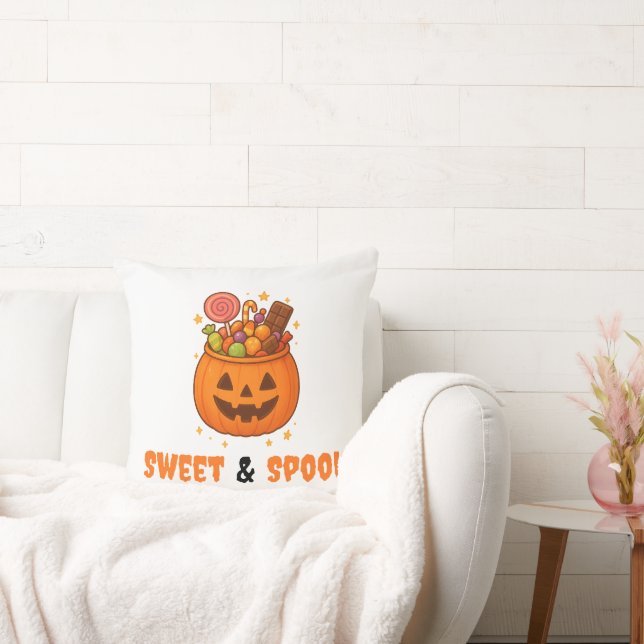 Coussin Seau citrouille plein de sucré - Halloween (Canapé)