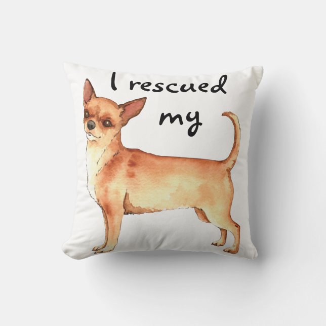 Coussin Secourir Chihuahua (Recto)