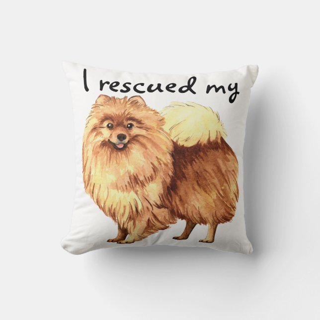 Coussin Secourir Pomeranian (Recto)
