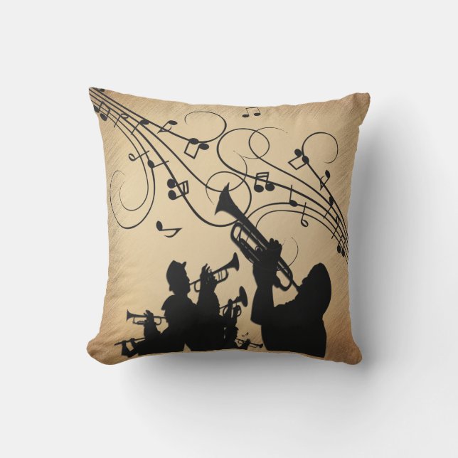 Coussin Section de trompettes Musique rustique (Recto)