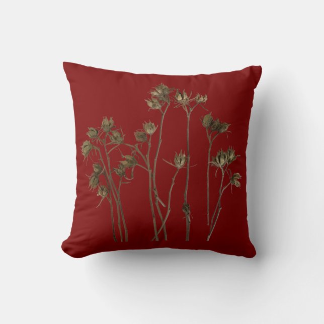Coussin Seed Pods on a Throw Pillow (Recto)