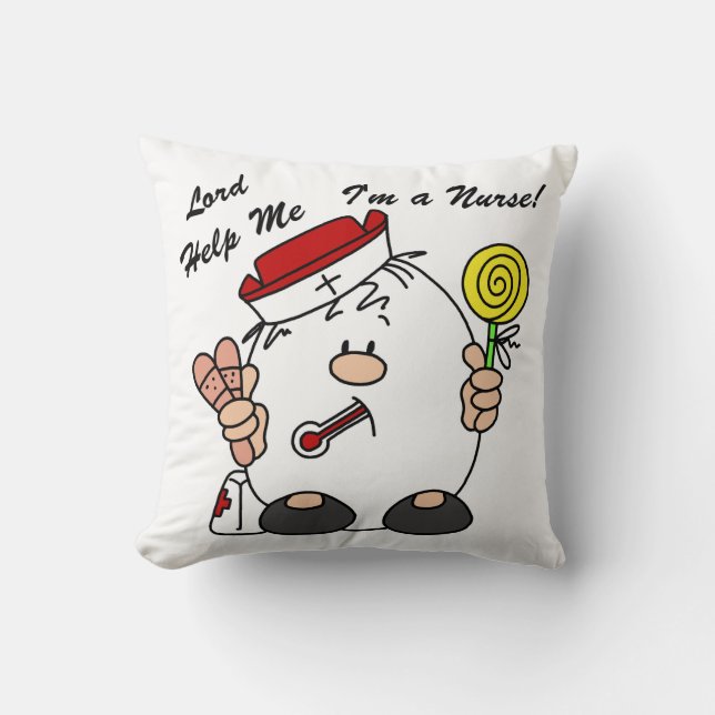 Coussin Seigneur Help Me I suis une infirmière (Recto)