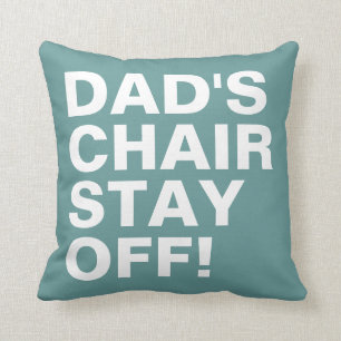 Coussin Séjour de la chaise du papa outre de bleu d'océan