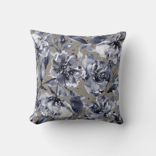 Coussin Selena Imaginaire Aquarelle Florale Beige Reversib
