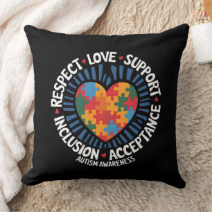 Coussin Sensibilisation à l'autisme Respect autistique Amo
