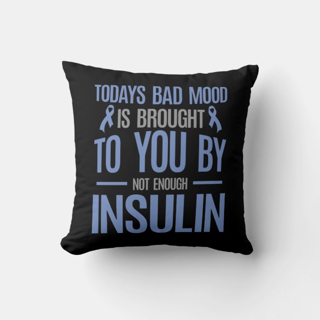 Coussin Sensibilisation au diabète Insuline Guerrier Diabé (Recto)