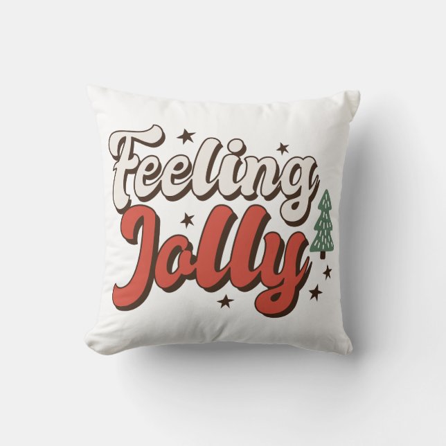 Coussin Sentez Jolly Noël rétro (Recto)