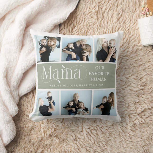 Coussin Sentimental Photo Collage Mama Keepsake  (Couverture)