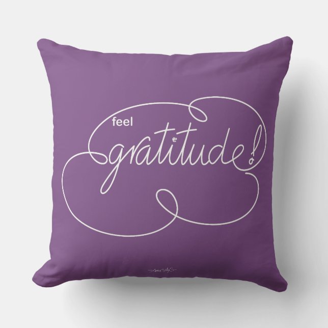 Coussin sentir GRATITUDE - Bold CloudS - W (Recto)