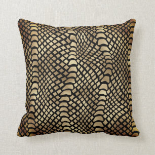 Coussin Sépia noire africaine de peau d'animal de python