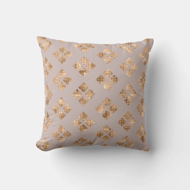 Coussin Séquence d'or chic moderne Carrés géométriques (Recto)
