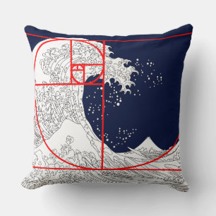 Coussin Séquence Fibonacci et la Grande Vague