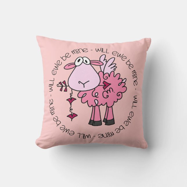 Coussin Seras-Tu À Moi Valentine ? (Recto)