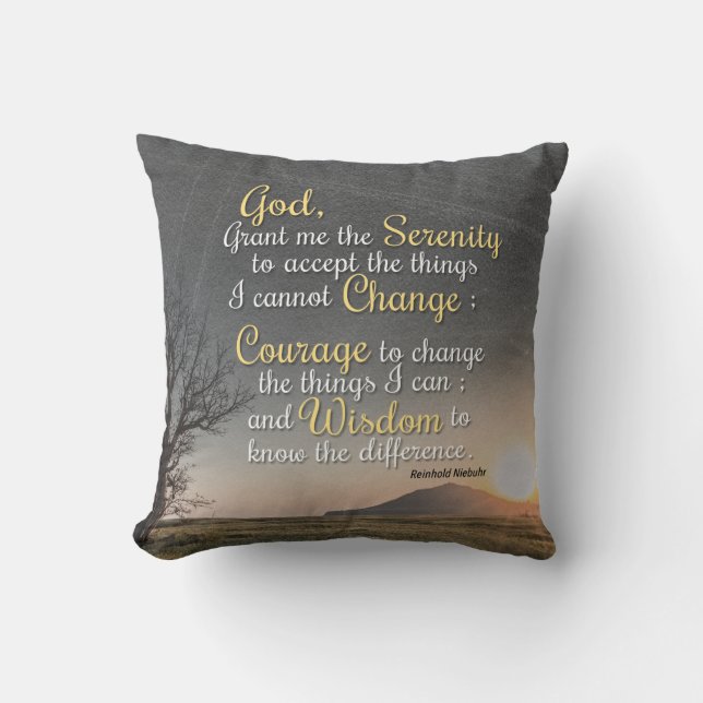 Coussin Sérénité, Courage et Sagesse (Recto)