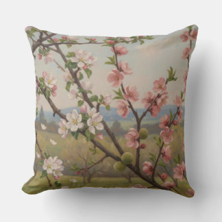 Coussin Sérénité des fleurs de cerisier - Art botanique po