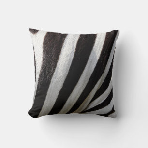 Coussin "Sérénité striée : Zebra Pattern noir blanc