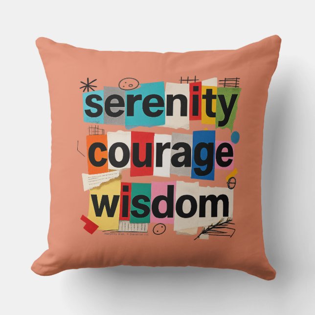 Coussin Serenity Prayer - Throw Pillow (Recto)