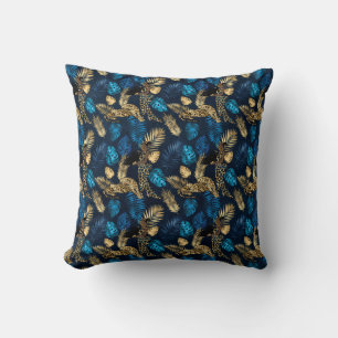 Coussin Série Blue and Gold Leopard Design 8