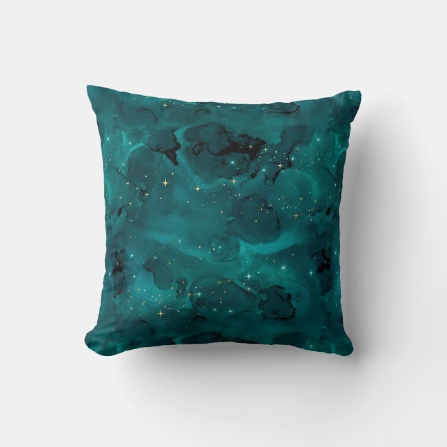 Coussin Série Galaxy Turquoise Design 2   (Recto)