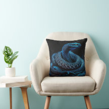 Serpent bleu éthéré | Décor de serpent fantastique
