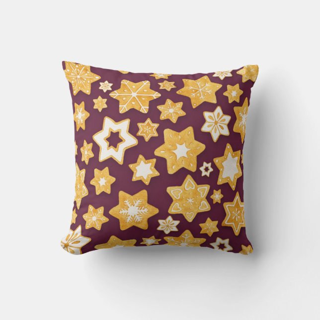 Coussin Serre de biscuits de Noël avec Arrière - plan de p (Recto)