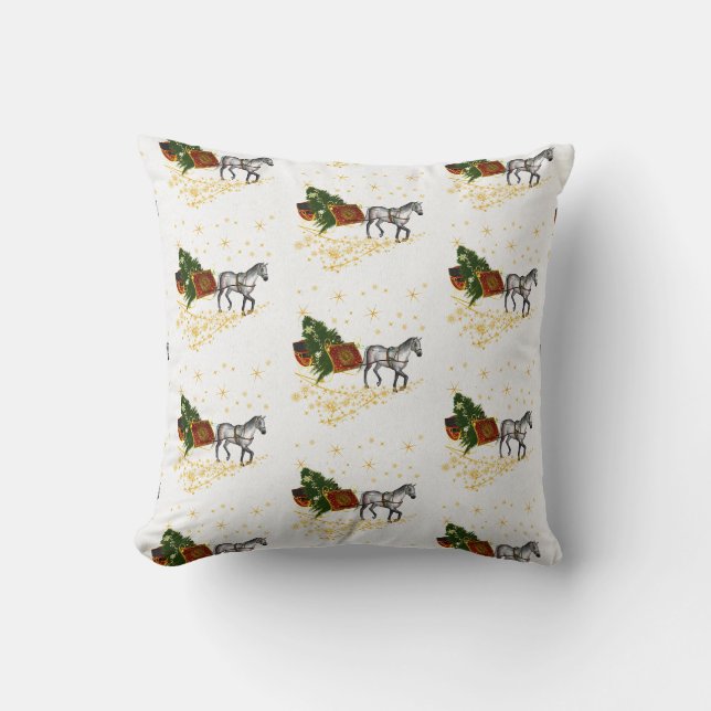 Coussin Serrer avec le cheval et l'arbre (Recto)