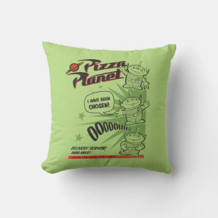 Coussin Service de livraison Pizza Planet Graphisme rétro