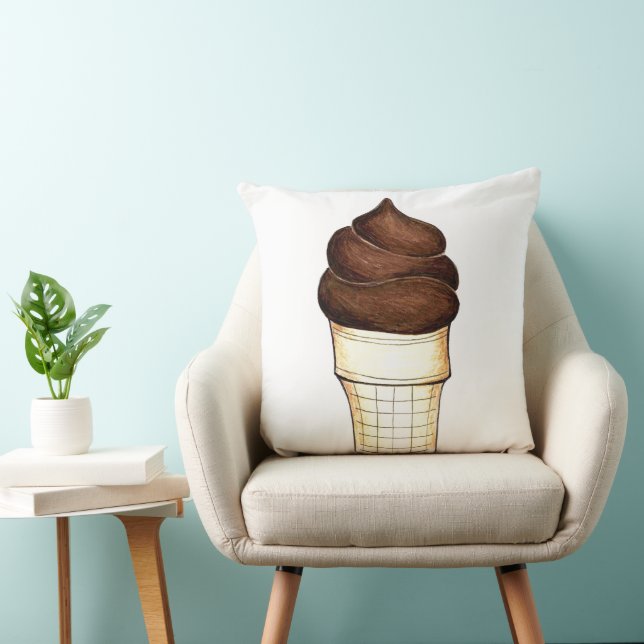 Coussin Servir Soft Chocolate Ice Cream Cone Scoop (Chaise)