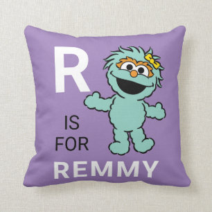 Coussin Sesame Street   R comme Rosita   Ajoutez votre nom